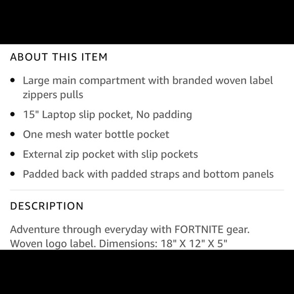 NWT Fortnite Amplify Backpack - Picture 3 of 4